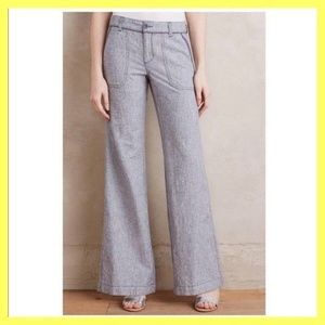 Anthropologie linen blend pants